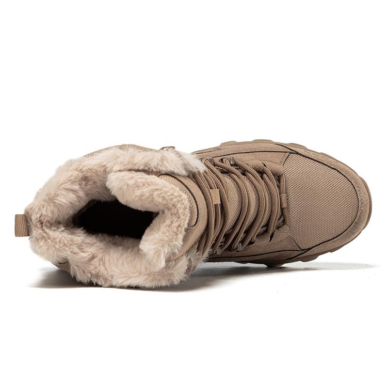 Теплые меховые мужские зимние ботинки, кроссовки для рыбалки и охоты, мужские уличные ботинки, походная обувь, рабочая защитная обувь, мотоциклетные ботинки, большой размер 46