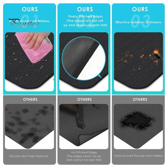 Огнестойкий коврик для кемпинга, круглый коврик для гриля, маслостойкий, водостойкий, многоразовый, дровяной коврик для гриля