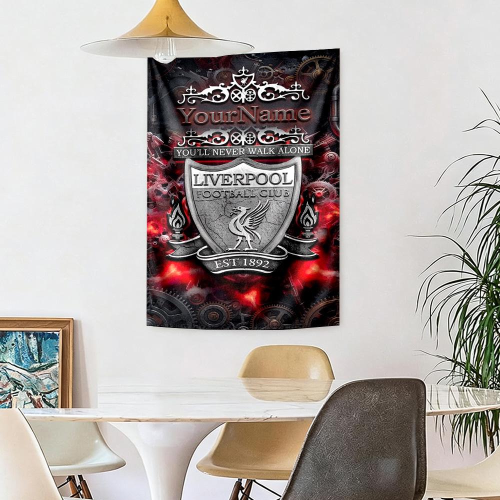 Liverpool Custom Your Name Wall Decor Tapestry Art For Pet Memorial Birthdaywedding Party Backdrop Family Gift