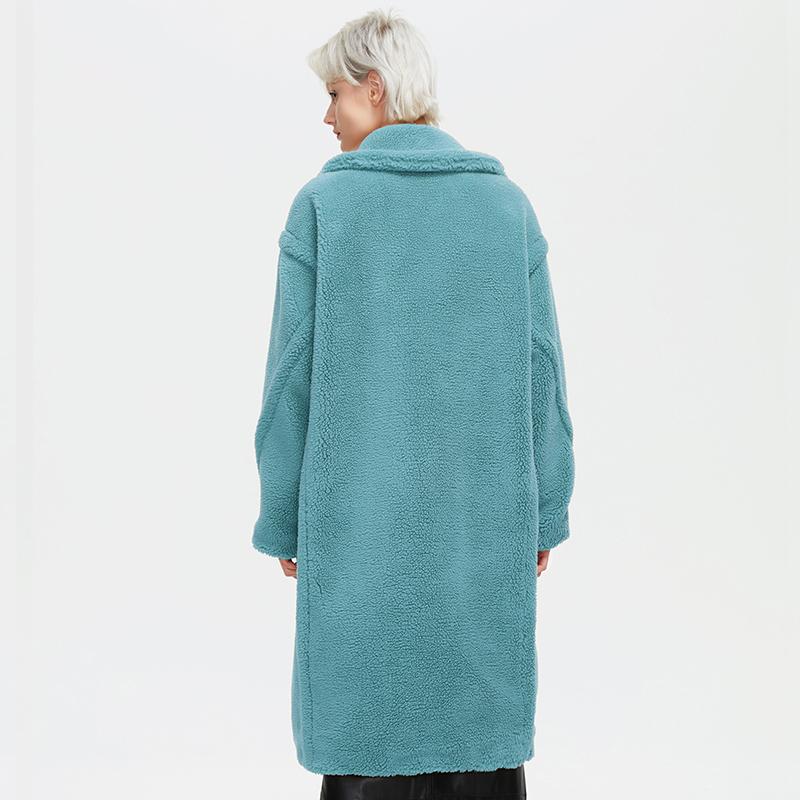 ziai Пальто Тедди с заниженными плечами и наклонными карманами