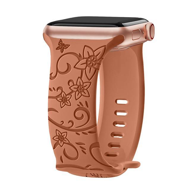 Ремешок из мягкого силикона с цветочным принтом для IWatch Ultra 3 2 49 мм 46 45 44 42 41 40 38 мм для Apple Watch Series 11 10 9 8 6 SE7