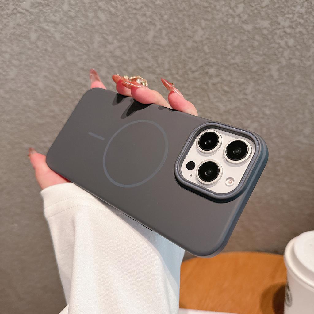 Подходит для чехла для мобильного телефона iPhone16 MagSafe с магнитной адсорбцией Apple 14promax Матовый чехол с полным покрытием и защитой