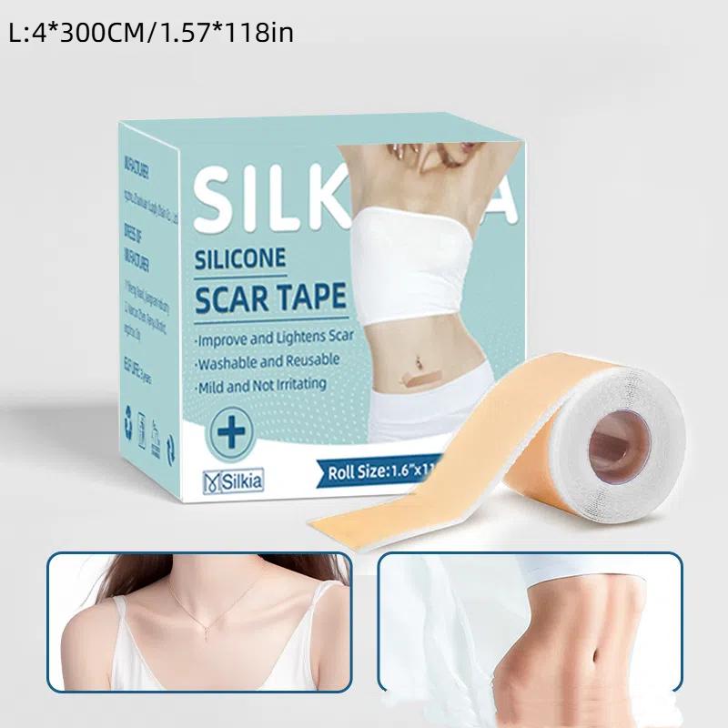 1 рулон 150/300 см силиконовых пластырей для рубцов медицинского класса, многоразовая лента для рубцов при келоидных рубцах, после кесарева сечения, операций, ожогов, акне, водонепроницаемая