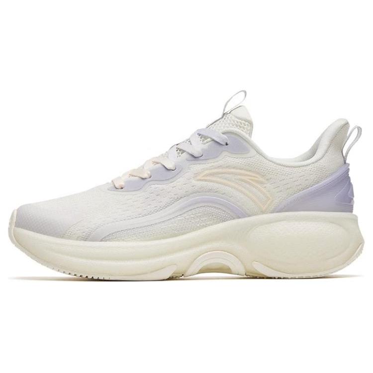 Anta Comfortable Slip Resistant Abrasion Resistant Low top Running Shoes Women's Purple White 122325521-1