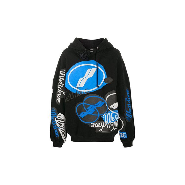 We11done Graphic Print Sweatshirt Unisex sweatshirt Black WD-TH8-20-112-U-BK
