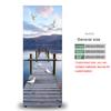 28 Styles For Choice Beach Scenery Refrigerator Sticker Peel and Stick Waterproof Double Door Freezer Cupboard Decor Art Mural