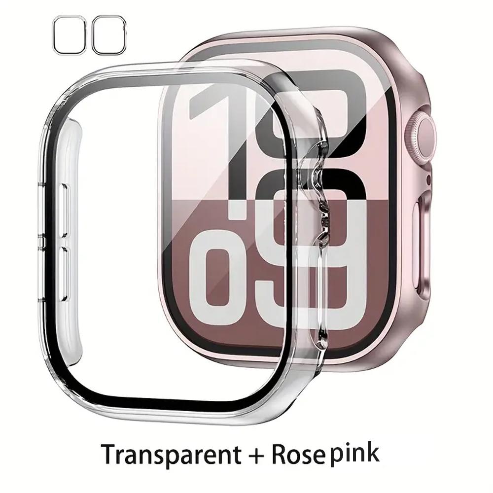 Защитная пленка для корпуса Apple Watch 10 9 8 7 6 5 4 SE 46мм 42мм 45мм 44мм 41мм 40мм Закаленное стекло PC Бампер Чехол Защитные