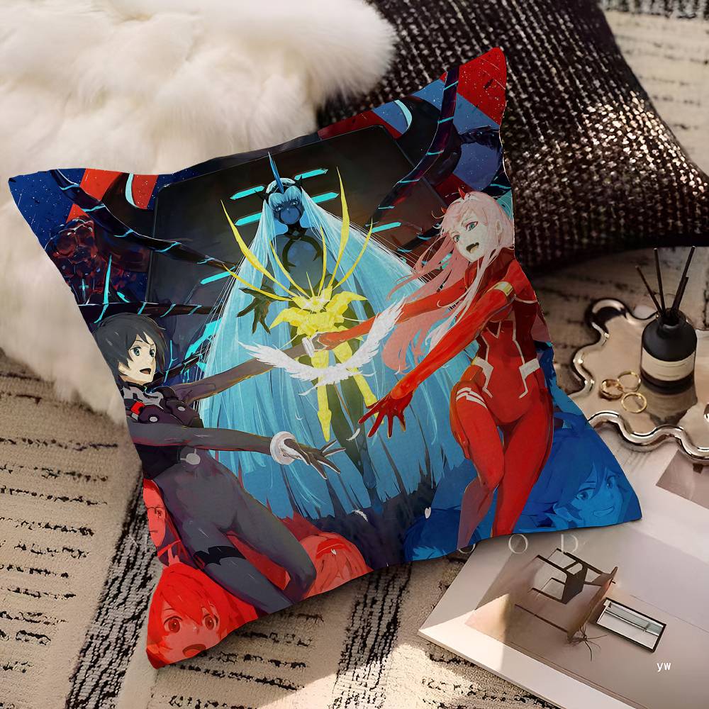 Чехол на подушку с персонажами из мультфильма Darling In The Franxx Для спальни, комнаты и дивана в гостиной Декоративный чехол на подушку