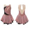 Girls' Figure Skating Dress Sleeveless Glitter Rhinestone Ballet Leotard Dress Competition Costume Gymnastics Suit