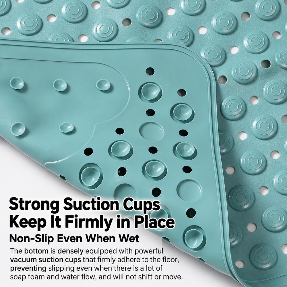 with Suction Cup Shower Mat with Drain Holes Bathroom Mat New Massage Shower Rug
