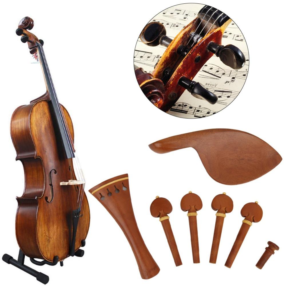 Jujube Wood Violin Tuning Pegs Wooden Color Violin Chin Rest  Violin Replacement