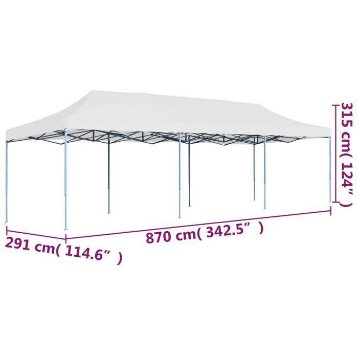 Tente de réception pliable - vidaXL - Blanc - Résistance UV et eau