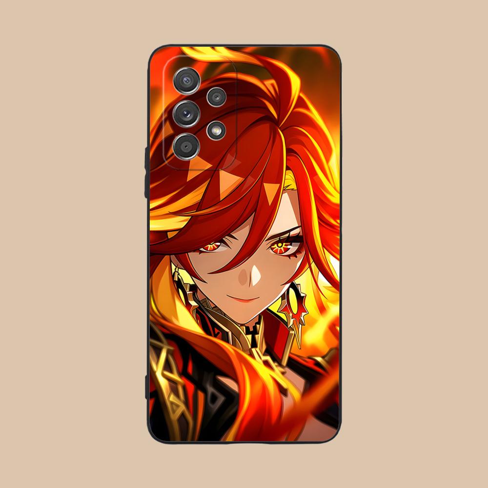 Игровой чехол GI Mavuika Матовый ТПУ для мобильного телефона Samsung Galaxy M55 54 42 35 34 33 32 23 22 15 14 13 12 F55 5G Цветной чехол