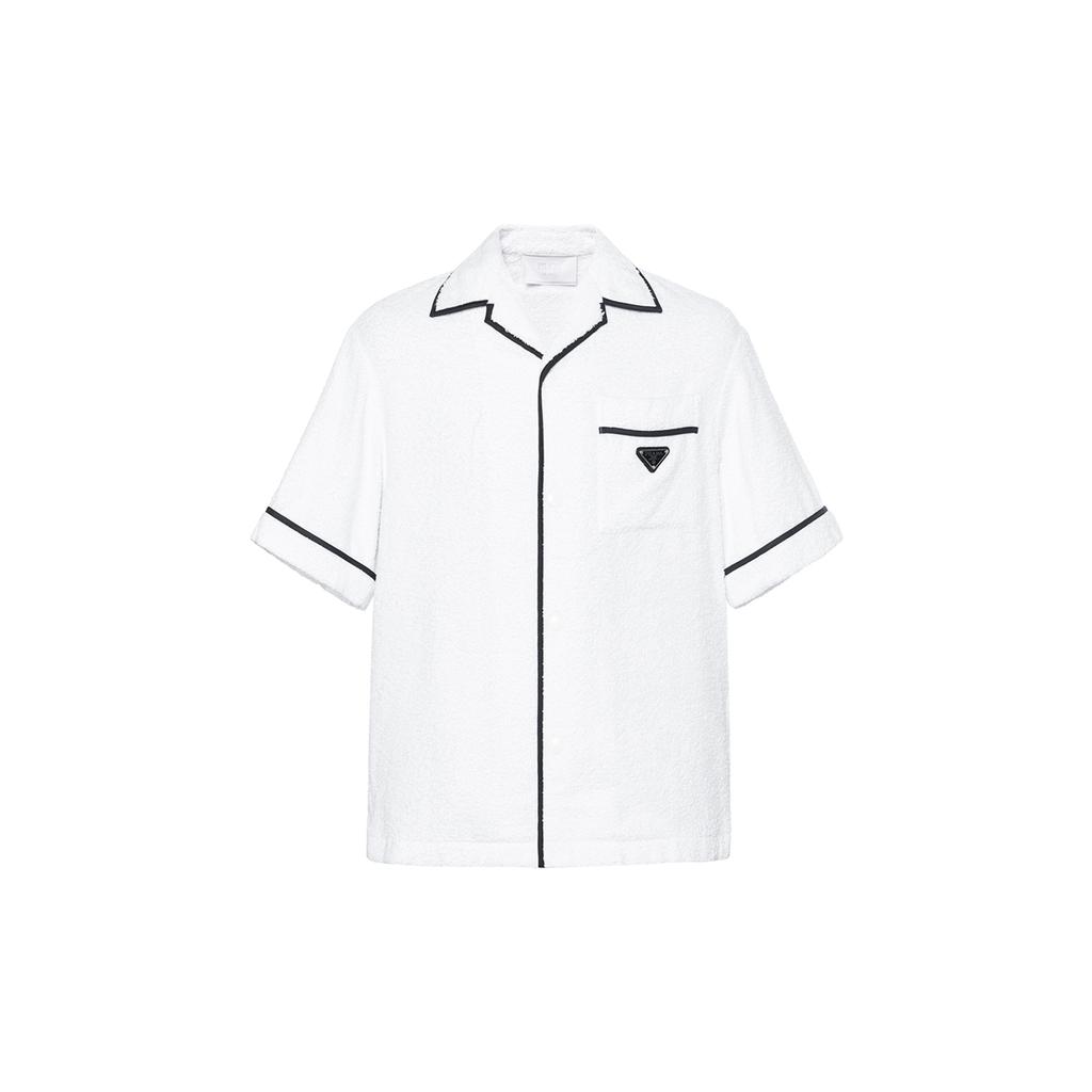 PRADA Shirts Men's White Cuban Collar Moderate Other SC559S2121ZR3-F0009