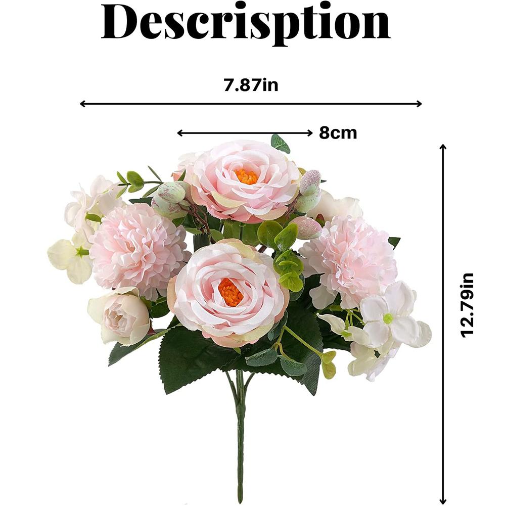 Simulation Flower Bouquet Romantic Round Rose Artificial Bouquet Wedding Home Living Room Interior Decoration Photo Props