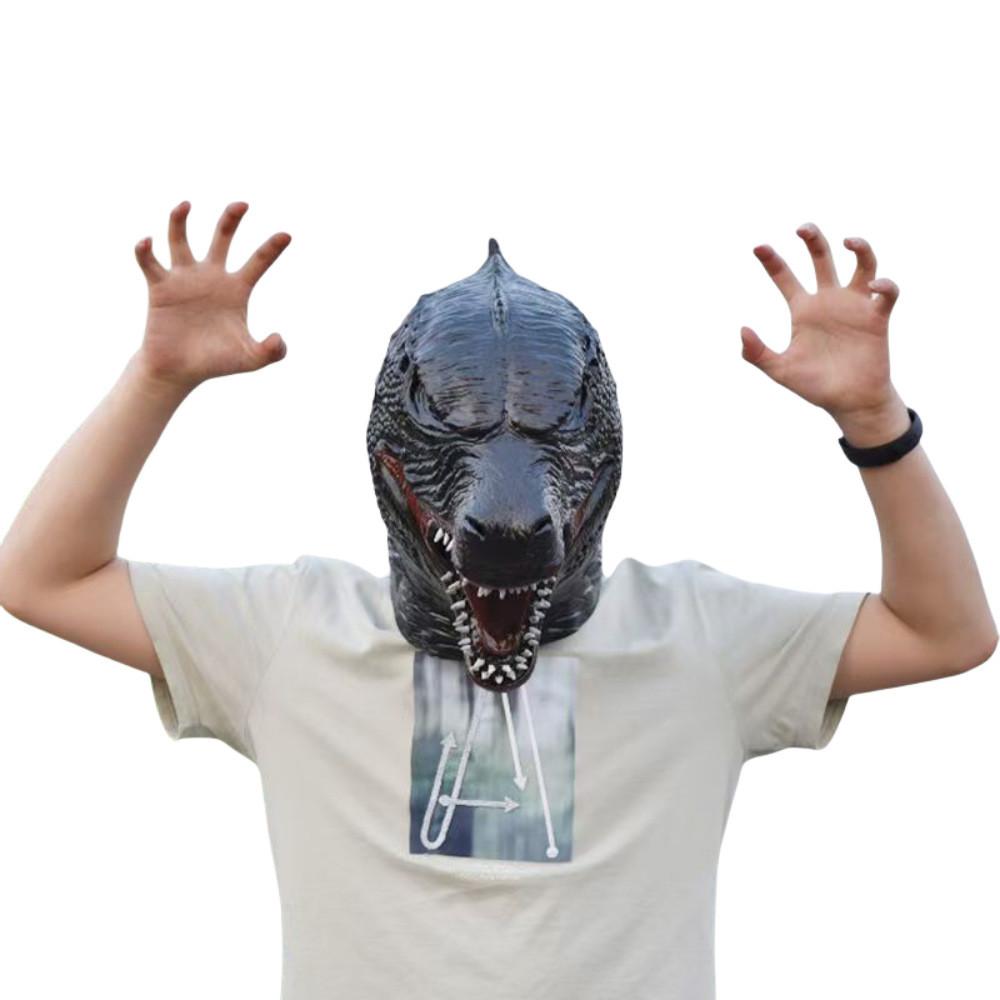 Маска Годзиллы Латексный Головной убор для Хэллоуина Косплея
