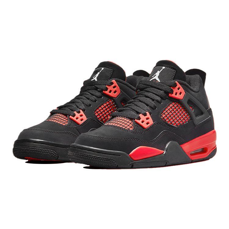 Детские кроссовки Air Jordan 4 Retro GS Red Thunder Black Multi-Color Crimson 408452-016