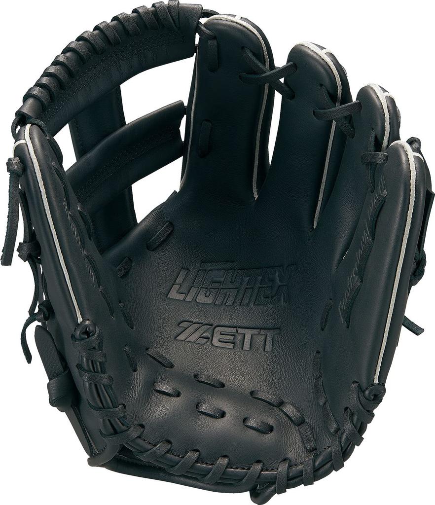 ZETT Litex Soft Baseball Glove Black Size 5 All-Around (Right-Handed Throw), (1900), (BSGB3910A)
