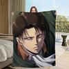 Классический горячий аниме арт крутой Л-Леви Аккерман чиби Фланелевый теплый комфорт мягкое плюшевое одеяло диван гостиная спальня дорожный подарок