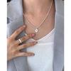 [ Fox Style] [Surgical] Surgical H Mother-Of-Pearl Ball Necklace N 35