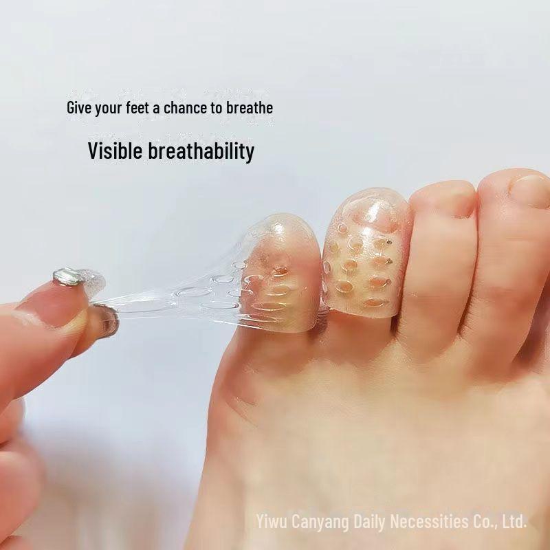Силиконовый протектор для пальцев ног: Износостойкий, воздухопроницаемый, обезболивающий сепаратор для мозолей и мизинцев.