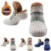 Indoor Winter Slippers Socks Men's Floor Socks Home Bedroom Sleeping Socks Non-slip Knitted Adult Plus Fleece Warm Carpet Sox