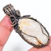 Plume Agate Handmade Copper Wire Wrap Jewelry Pendant 2.56" O9g54