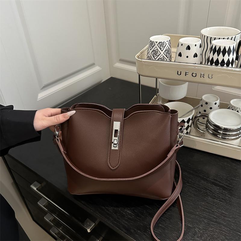 Новая сумка-ведро Большая вместимость Ретро-сумка Новая модная сумка Сумка через плечо Весенняя женская сумка