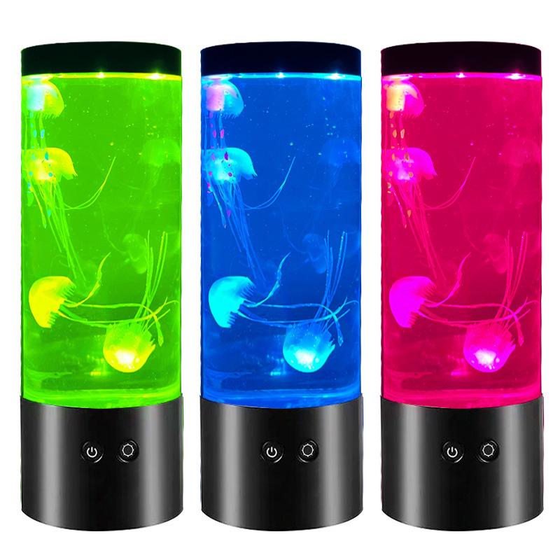 9-дюймовый светодиодный ночник в виде разноцветной медузы — креативный декор для дома с 4 медузами для расслабляющей атмосферы
