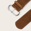1pc Women Luxury Design Suede Leather Wide Belt Casual Versatile Business Waist Strap Trendy Pin Buckle Waistband