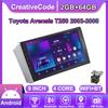 Автомобильная магнитола Android Car-Play для Toyota Avensis T250 2003-2008, Мультимедийный плеер, Головное устройство, Стерео, GPS-навигация, BT, WIFI, 2+64 ГБ