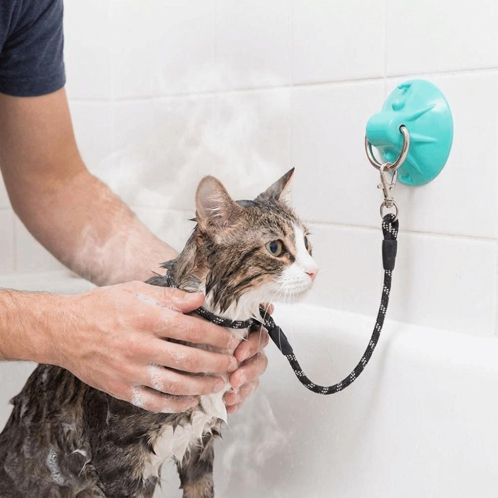 Suction Cup Pet Bath Holder Anti Movement Dog Bathing Fixer Pet Bath Accessories