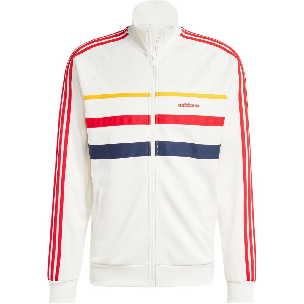 Adidas Originals The First Track Top Retro Color Block Stand Collar Sports Jacket Men Tops White IW3233