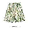 Ice Silk Cool Hawaiian Beach Shorts Men'S Summer Thin Design Japanese Retro American Trendy Brand Casual Five Quarter Pants