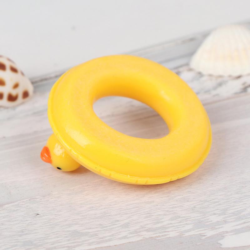 1:6 1:12 Dollhouse Miniature Yellow Duck Life Swim Ring For Doll Dollhouse Decor