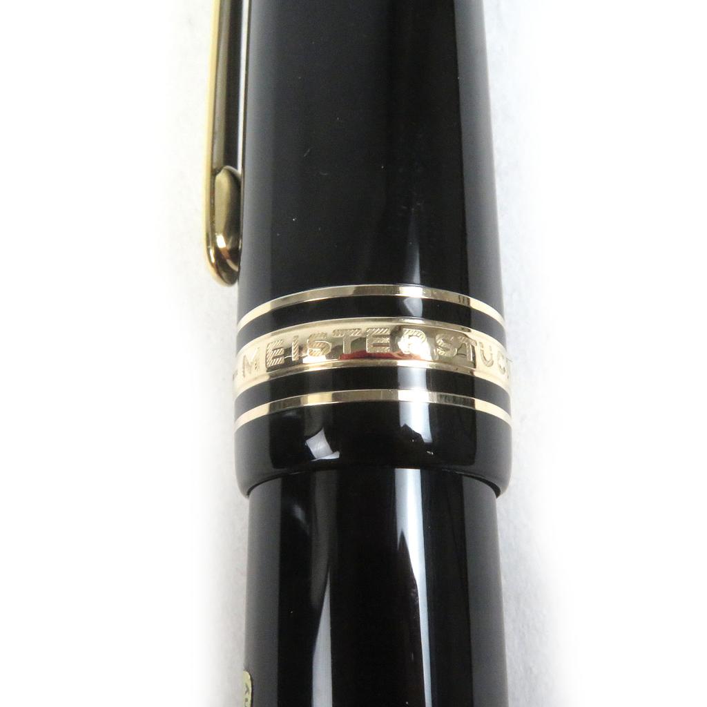 Отличная перьевая ручка MONTBLANC Meisterstck 149 Колпачкового типа Черная золото 18 карат мужская Б/у