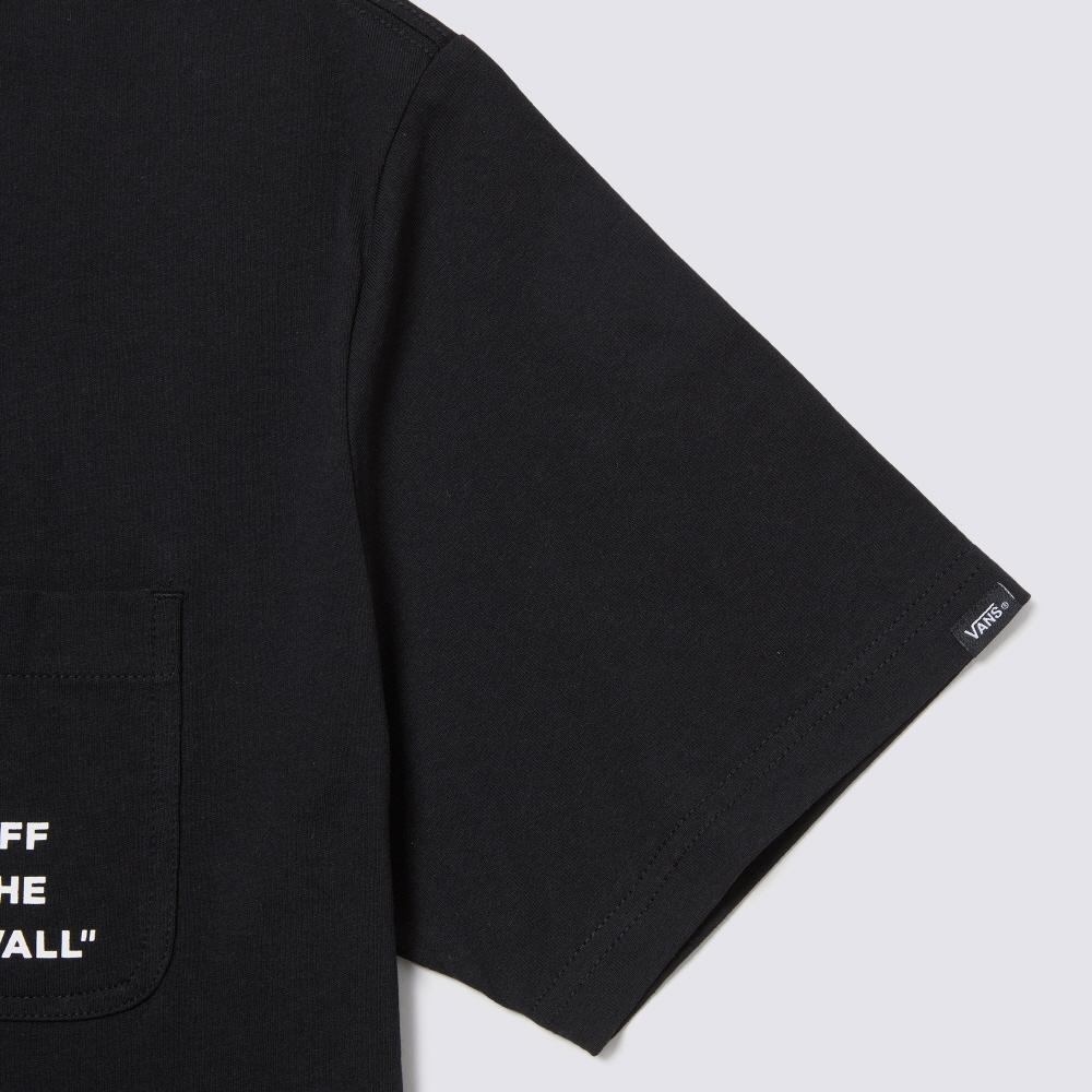 Vans Футболка прямого кроя с круглым вырезом и коротким рукавом с логотипом, мужские топы, черные VN000GQ6BLK