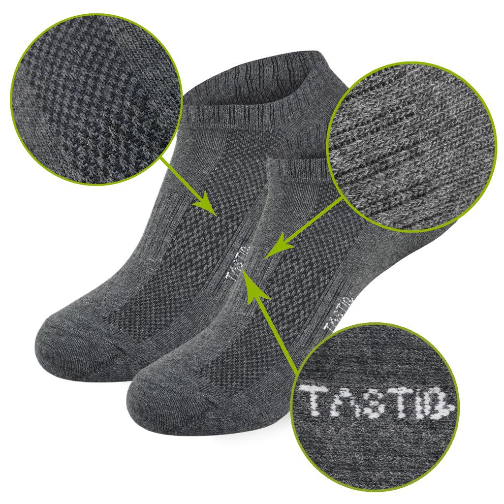 TASTIQ PREMIUM Men's Sneaker Socks Cotton 6 Pairs
