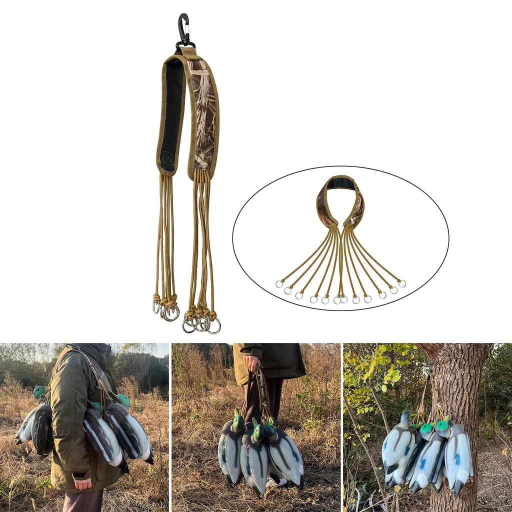 Duck Hunting Strap Duck Lanyard Carrier Bird Tote Goose Duck Dove Decoy Bag Hanger Holder Waterfowl Hunting Accessories