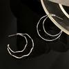 Ретро Двухслойные Серьги с Неправильной Кривой - Женские Летние Маленькие Дизайнерские