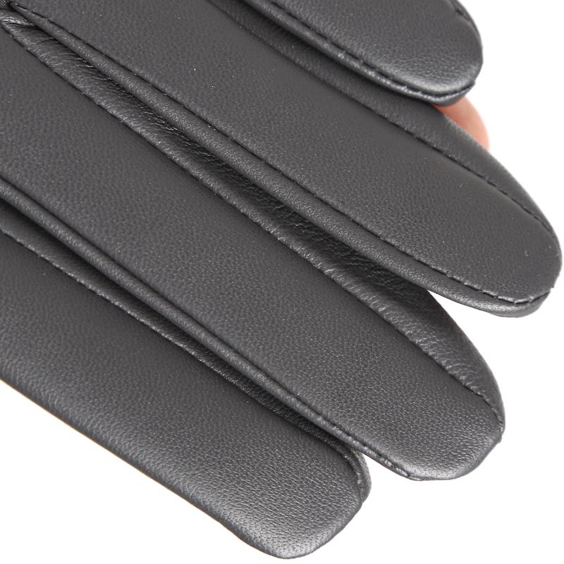 Короткие женские перчатки из овчины, зимние теплые тонкие модные перчатки с сенсорным экраном, мода 2001 г.