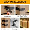 4Pcs Heavy Duty Deck Fence Brackets For 4x4inch Wood Post Beam With Black Powder Coating for Efficient Structure Support