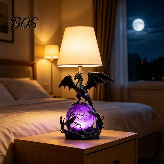 Dragon Wings LED Light Ornament USB Powered Light, Gothic Style Decorative Ornament, Lantern Decor Bedside Desk Lamp for Holiday Atmosphere,
