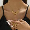 BLINGBAY Women's Jewelry Set Sweet Romantic Ethnic Fashion Wedding Accessories Earrings Necklace Set Girls Modern Jewelry Gift