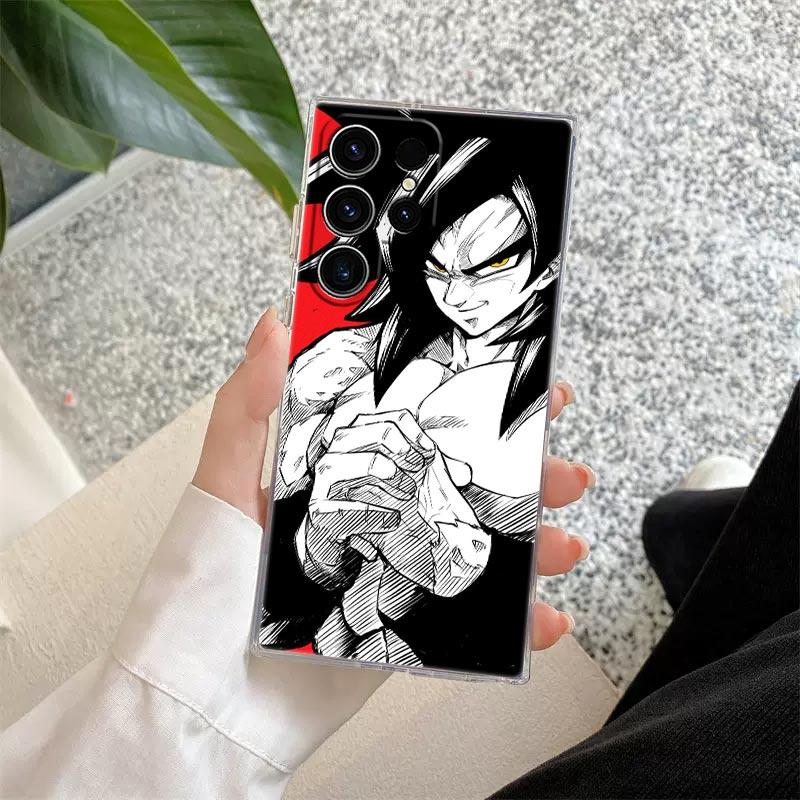 Phone Case For Samsung Galaxy S26 Ultra S25 S24 S23 S21 Ultra S20 FE S22 S26 Plus S25FE Clear Cover DBZ Anime Goku Gogeta Vegeta