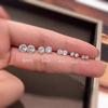 Серьги-гвоздики из стерлингового серебра S925 со стразами для мужчин и женщин – Блестящий дизайн с цирконием на четырех зубцах