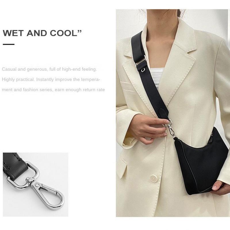 EverToner Canvas Shoulder Bag Strap For Pr-da Wide Spare Bag Strap Pure Color Women's Canvas Messenger Bag Accessories Straps
