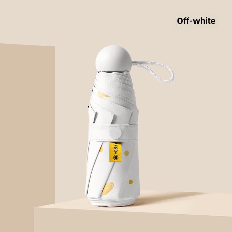 Компактный женский зонт с золотым тиснением: Защита от ультрафиолета, портативный складной, для солнца и дождя