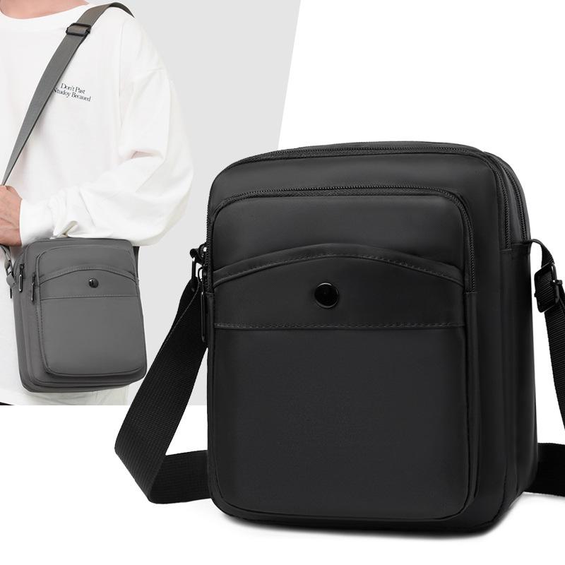 Men's Lightweight Oxford Cloth Crossbody Bag - Trendy Travel Shoulder Handbag & Vertical Sports Backpack