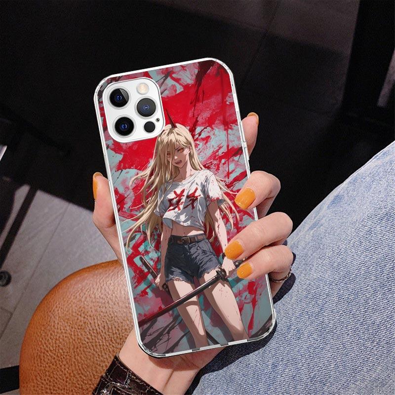 Чехол для телефона Chainsaw Man Power для iPhone 17 Air 16 Pro Max 16E 15 + 14 Plus 11 12 13 Mini 7 8 SE Подарок Печатная Крышка Fundas